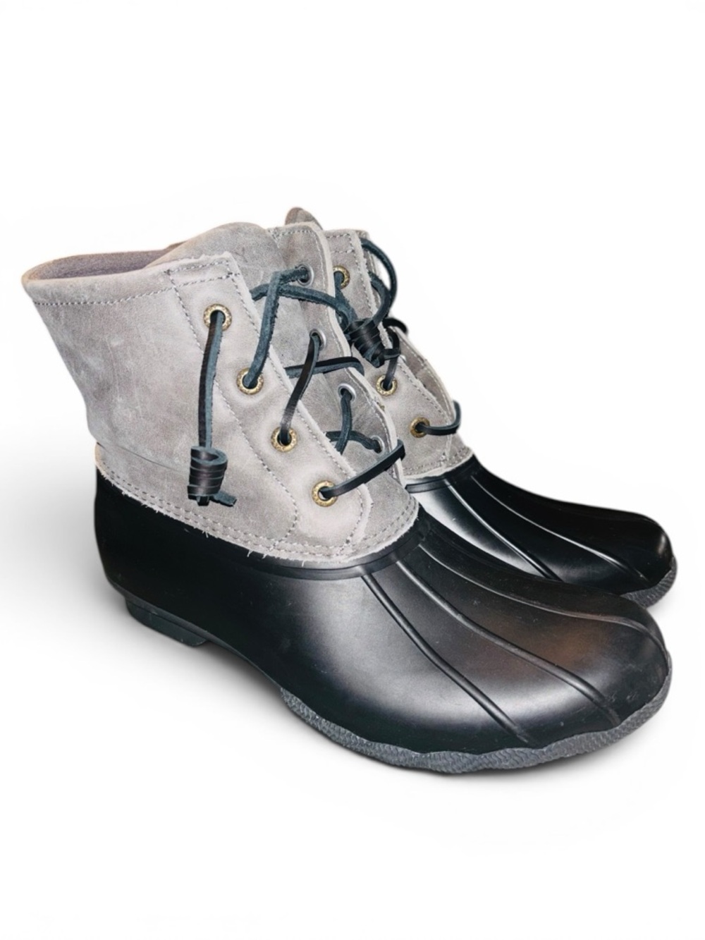 Sperry Saltwater Duck Boot in Grey/Black -Women’s Size 8